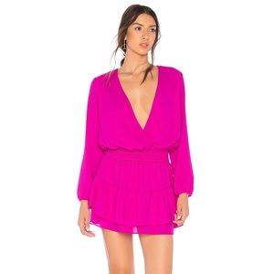 Krisa Smocked Surplice Dress